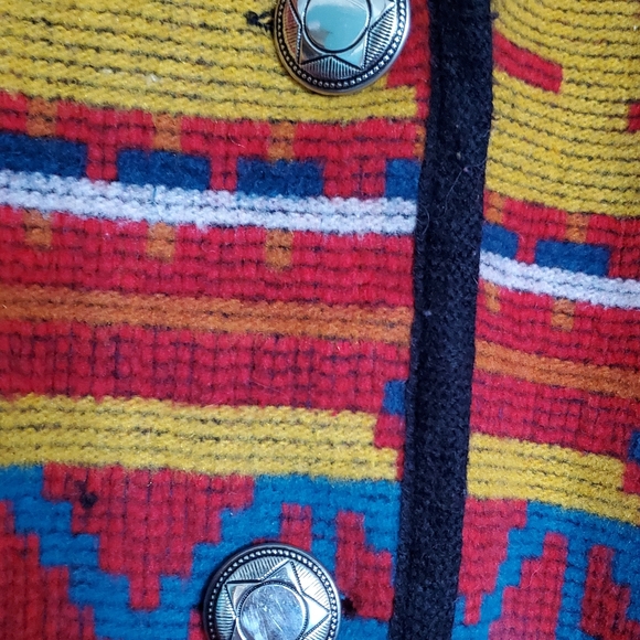 Jofeld Vintage Aztec Blanket Jacket, Size Adult Medium - Picture 9 of 13
